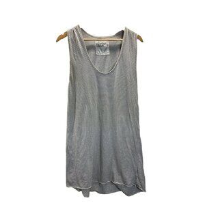 Frank & Eileen Gray and White Striped Midi Dress